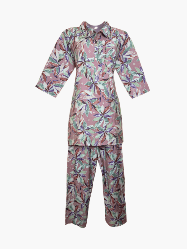 Aurora Bloom Onion Pink Co-ord Set with Real Mirror Work