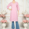 pink & white kurti on mannequin