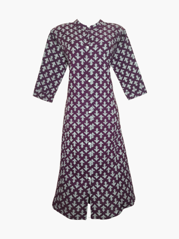 Vianka Luxe Wine Rayon A-Line Kurti with Pocket